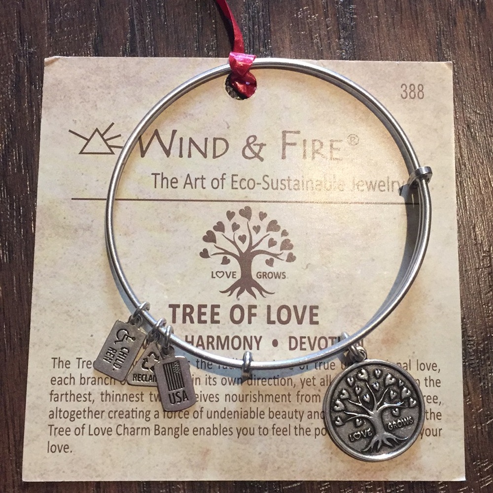 Tree of love charm bracelet